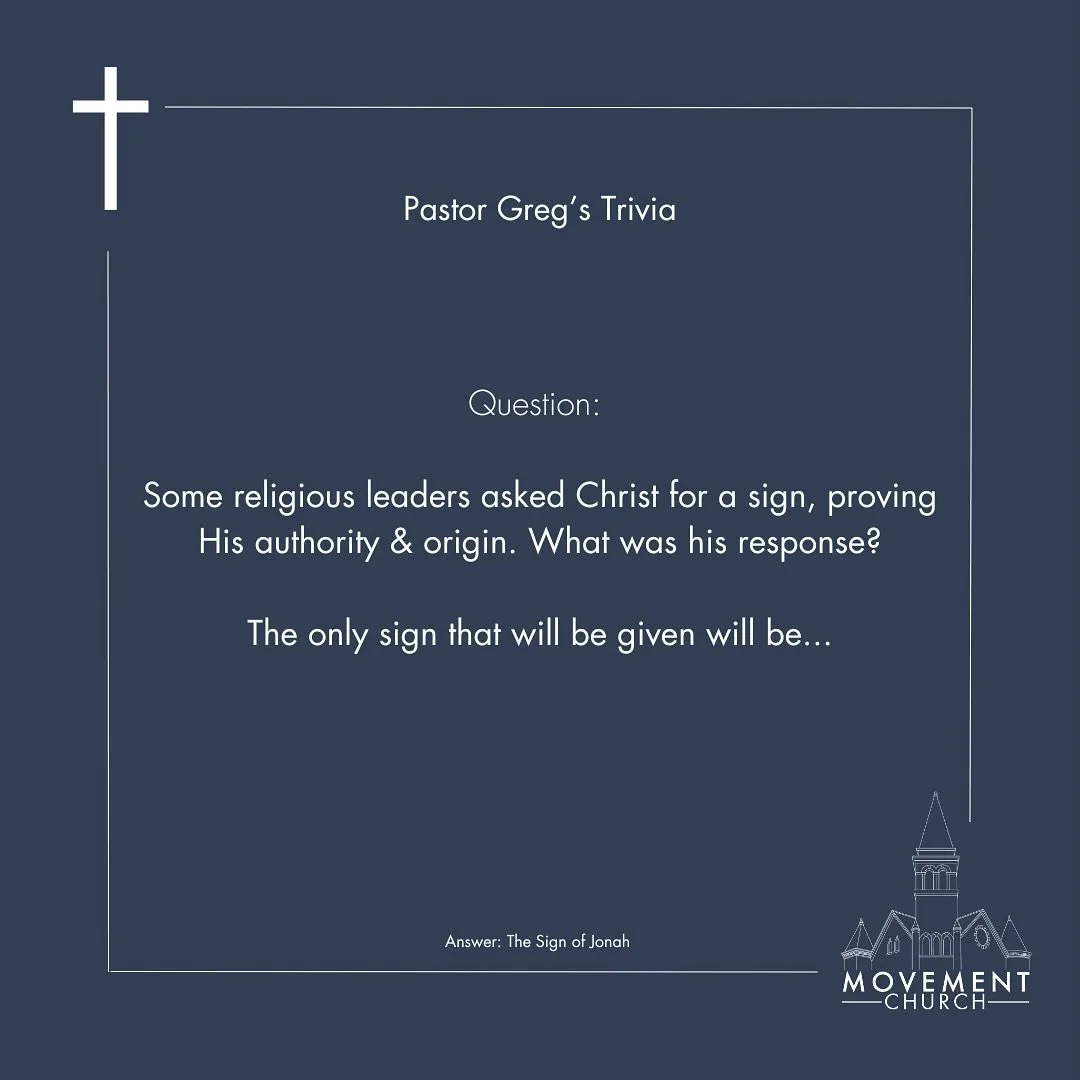 Back at it with a Pastor Greg Trivia Question! Anyone able to get this without looking at the answer?