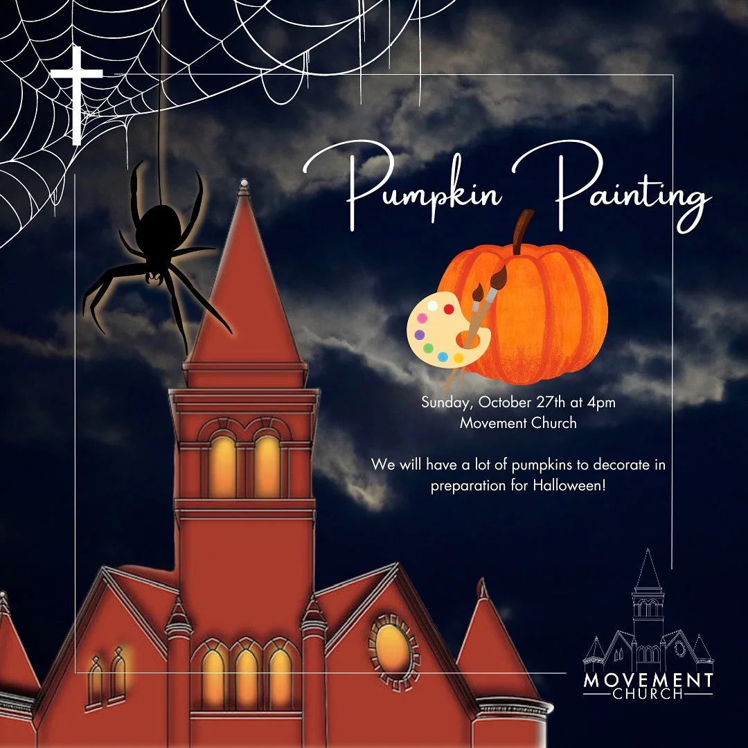 Mark your calendars! We will be painting pumpkins Sunday, October 27th at 4pm 🎃🎨👩&zwj;🎨 in preparation for Halloween.