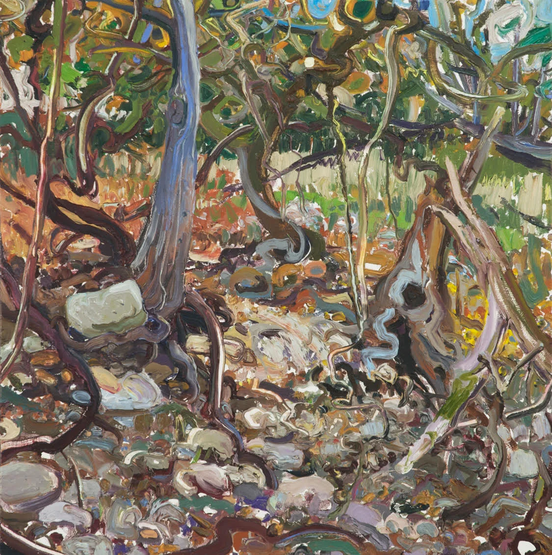 Lilian Garcia-Roig, Vine, Branch & Root Menagerie, 2008, oil on canvas, Collection of The Grace Museum, Gift of the 2019 Collectors Circle