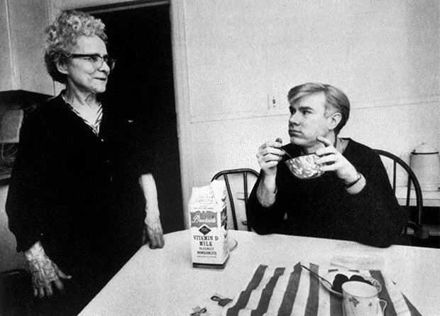 Julia and Andy Warhol.
