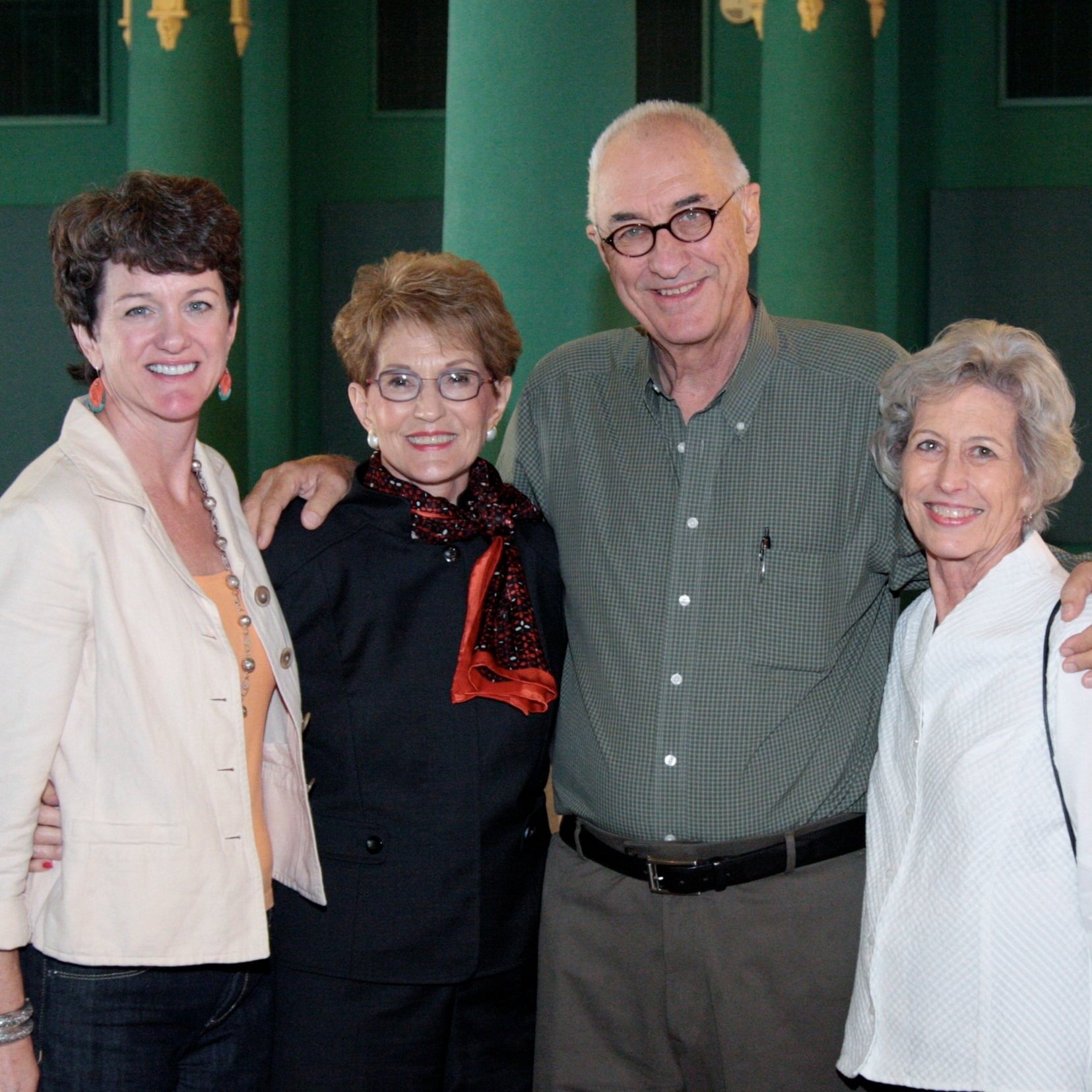 Alice and Bill Wright with daughter Allison at the dedication of their namesake gallery, 2008.