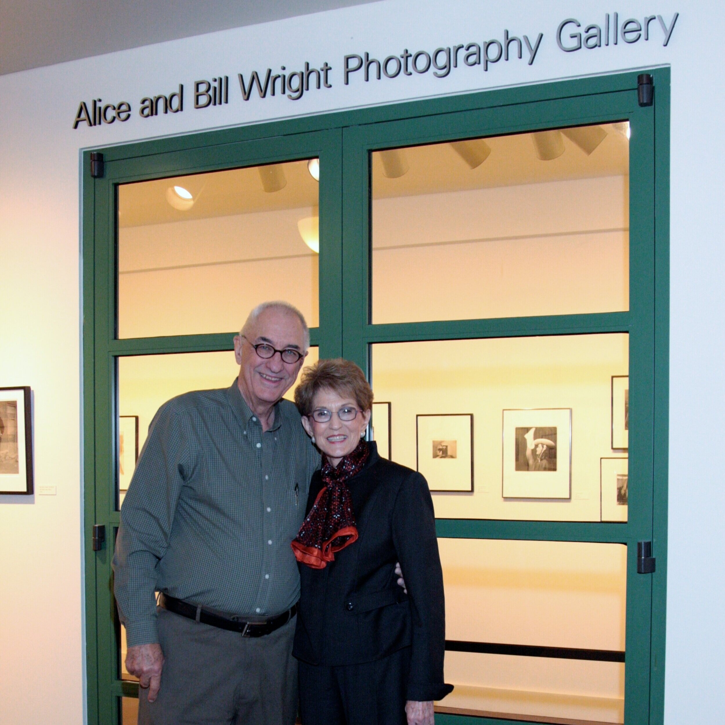 Alice and Bill Wright at the dedication of their namesake gallery, 2008.