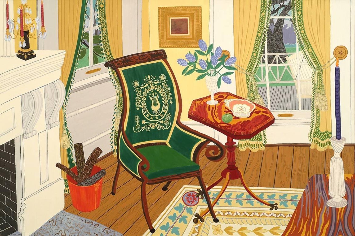 Cindi&nbsp;Holt,&nbsp;Texas Governor's Mansion: Sam Houston Bedroom,&nbsp;1999, oil on canvas, Gift of the 2020 Collectors Circle