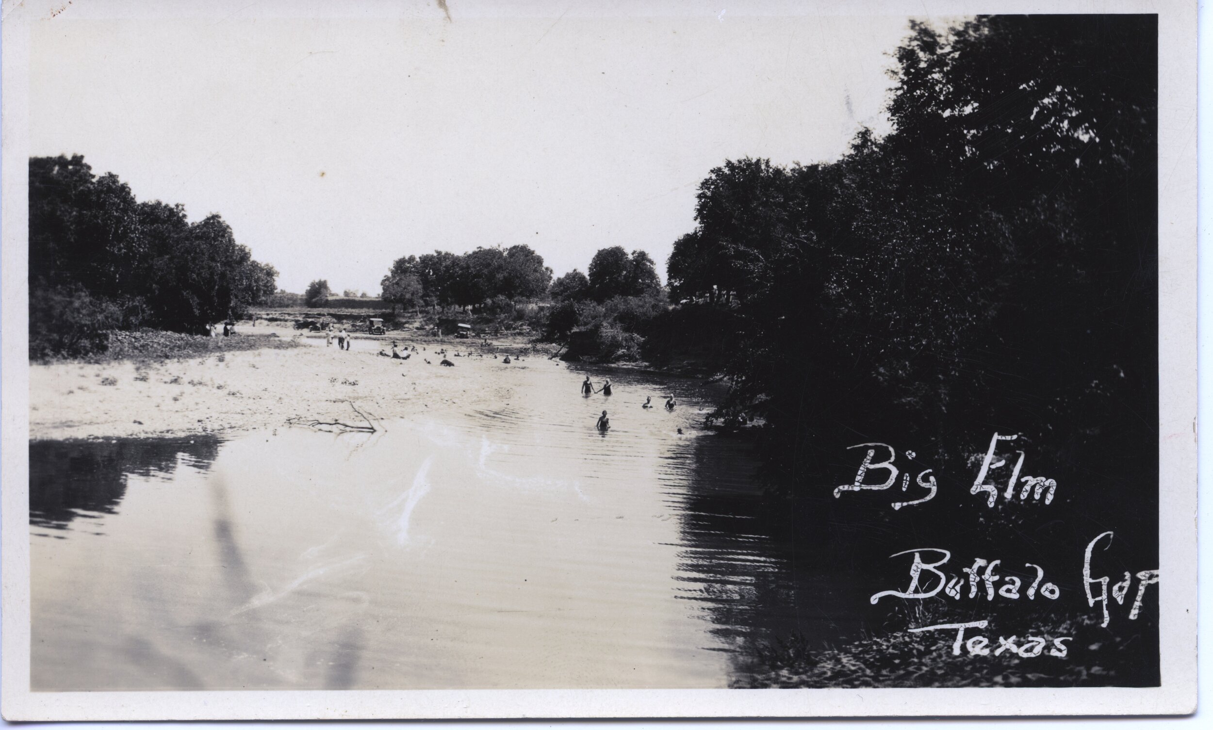 Postcard of Big Elm Creek in Buffalo Gap, before Lake Abilene, Collection of The Grace Museum, Gift of Anne Florea
