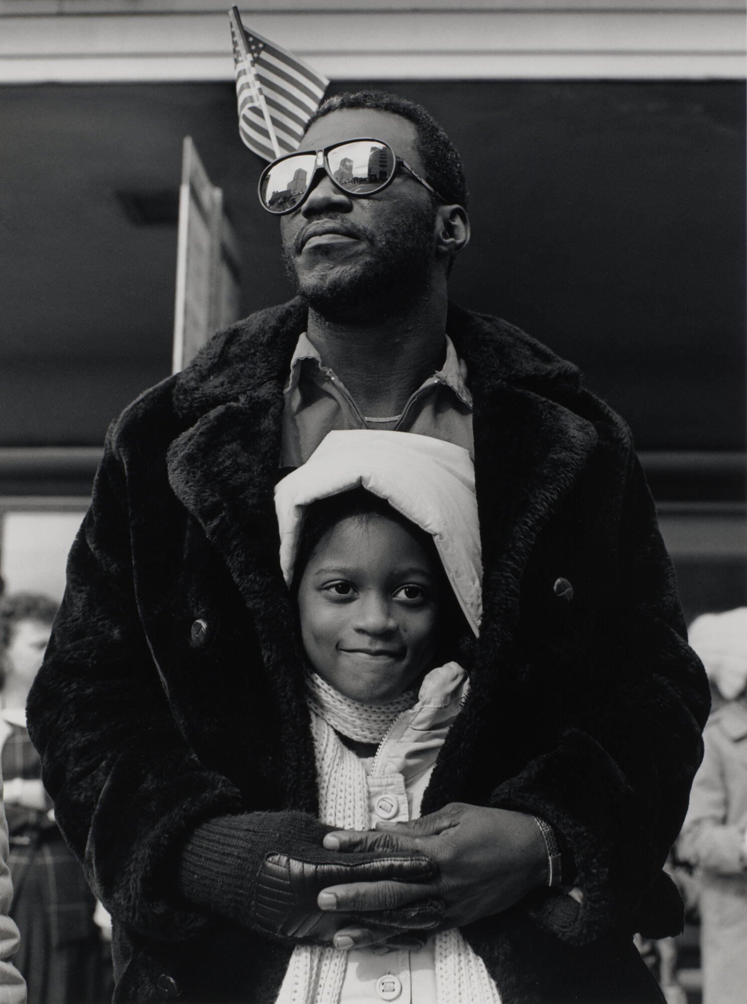 Earlie Hudnall Jr., The Guardian, 1991, silver gelatin print, Collection of The Grace Museum, Museum Purchase with Funds from Alice and Bill Wright