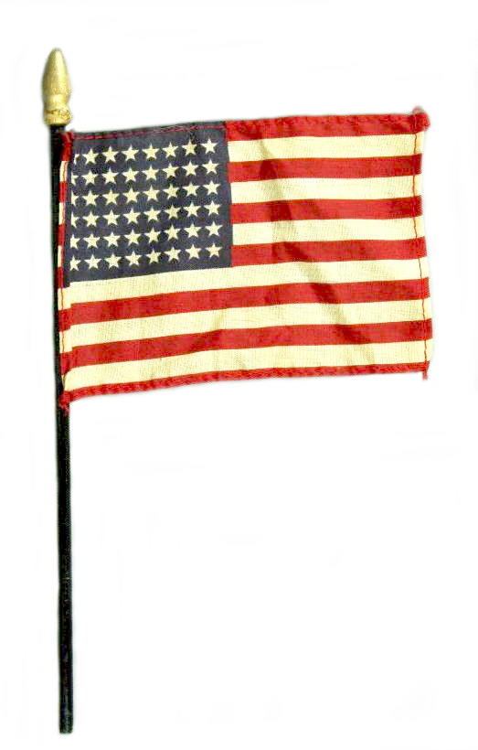 United States Flag, 48 stars, 1958, Collection of The Grace Museum, Gift of Mrs. Martha Pender