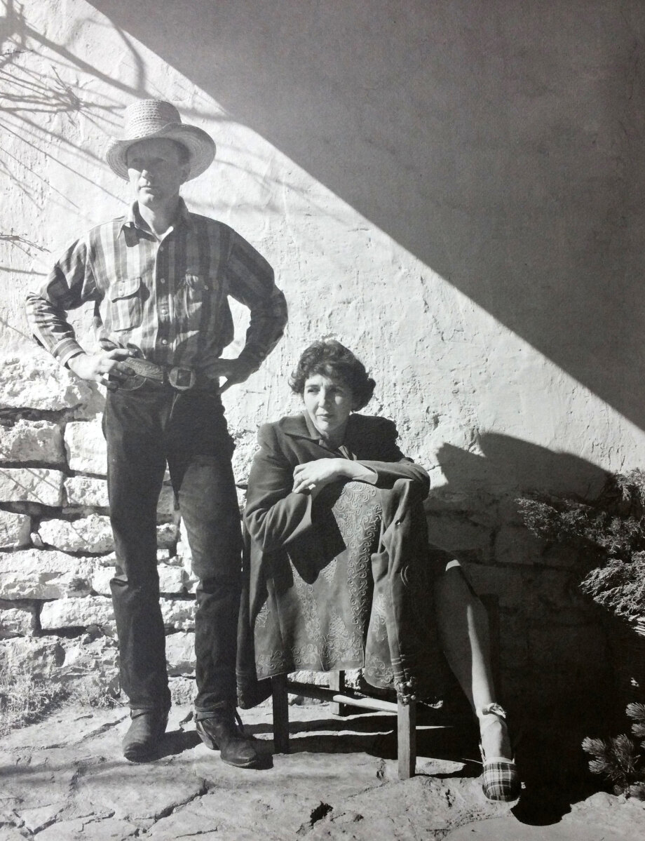 “Peter Hurd and Henriette Wyeth” by Walton Wray Wiggins, 1944. Silver print on paper. Roswell Museum and Art Center.