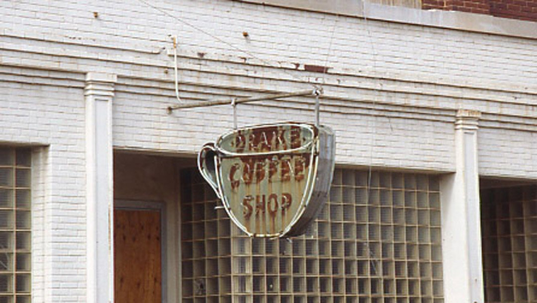 Original Drake Coffee Shop Sign, no date 