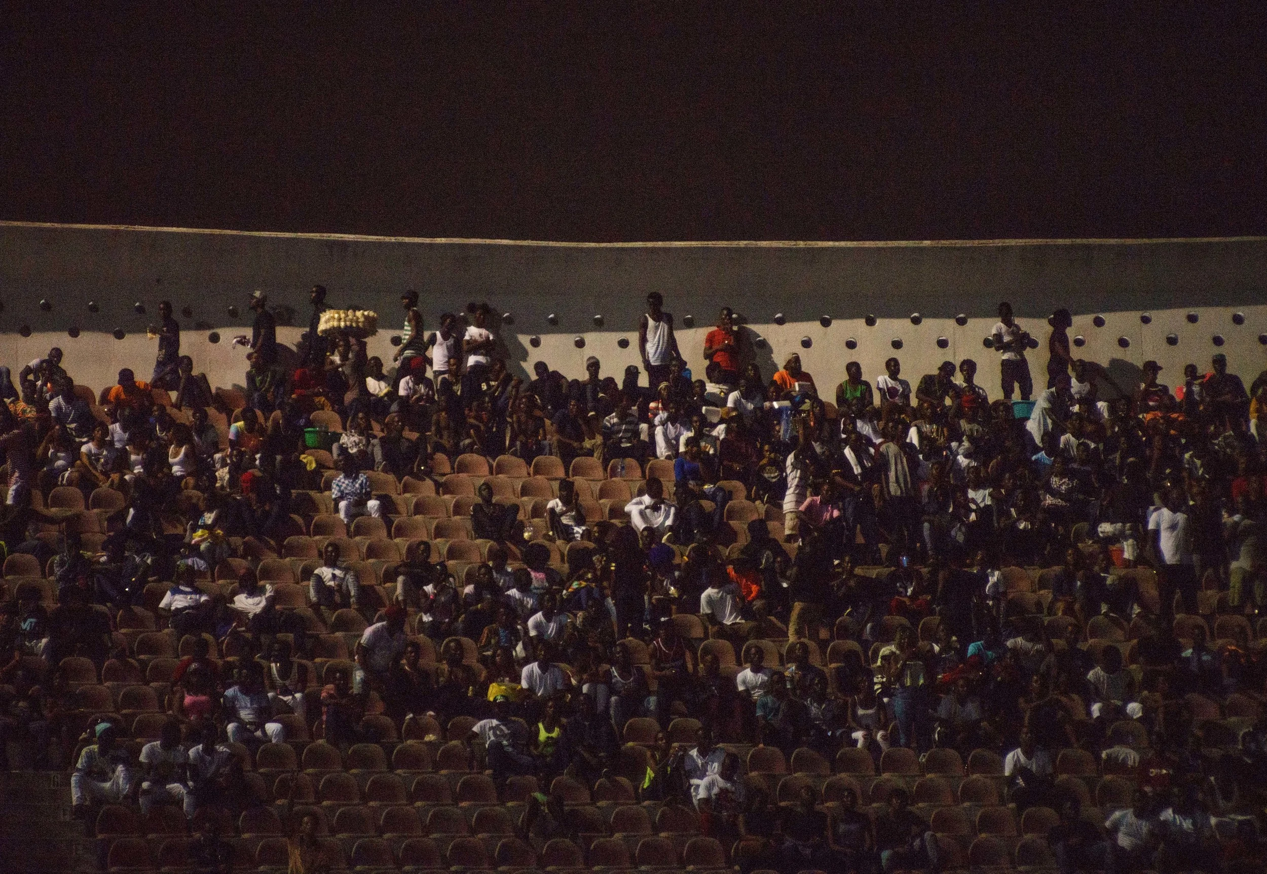 The stands before the show started