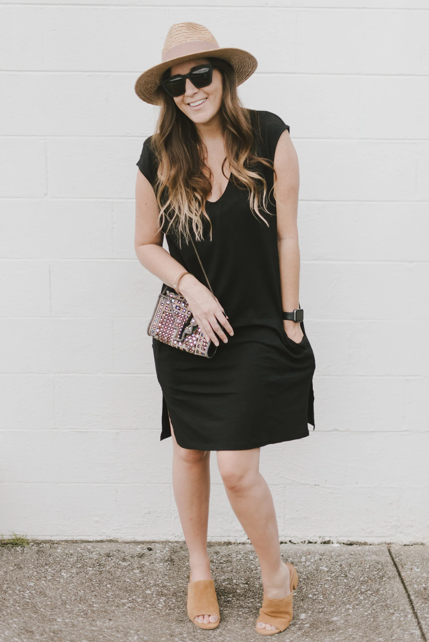 black cotton dress