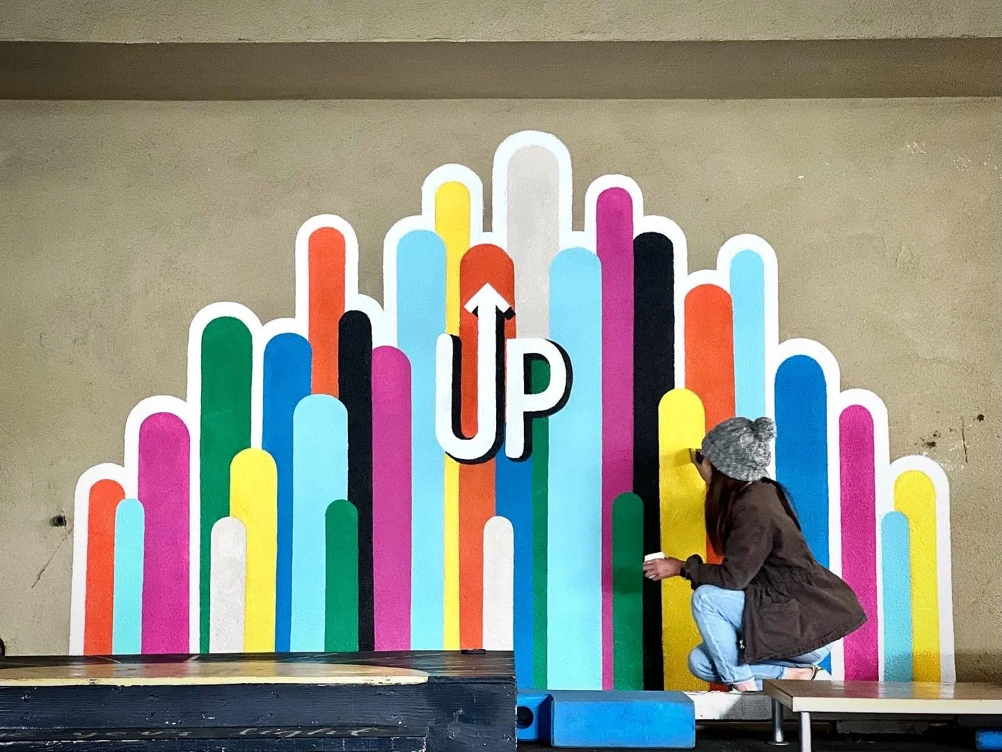 Mural painted on the school wall.