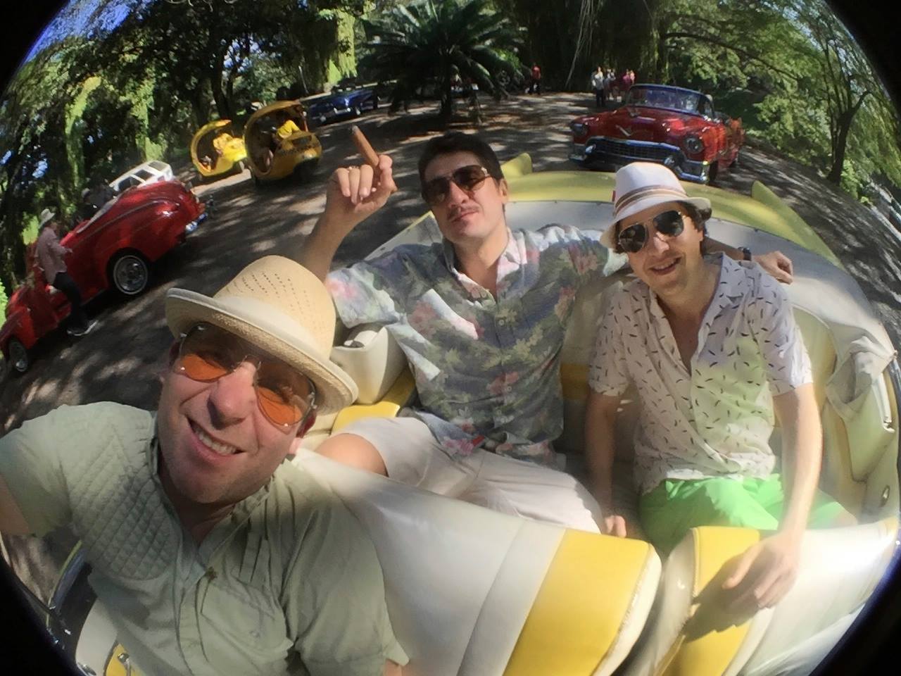 Fear and loathing as the boys cruise through the heavily wooded parks where we found evidence of Santaria rituals in the public parks.