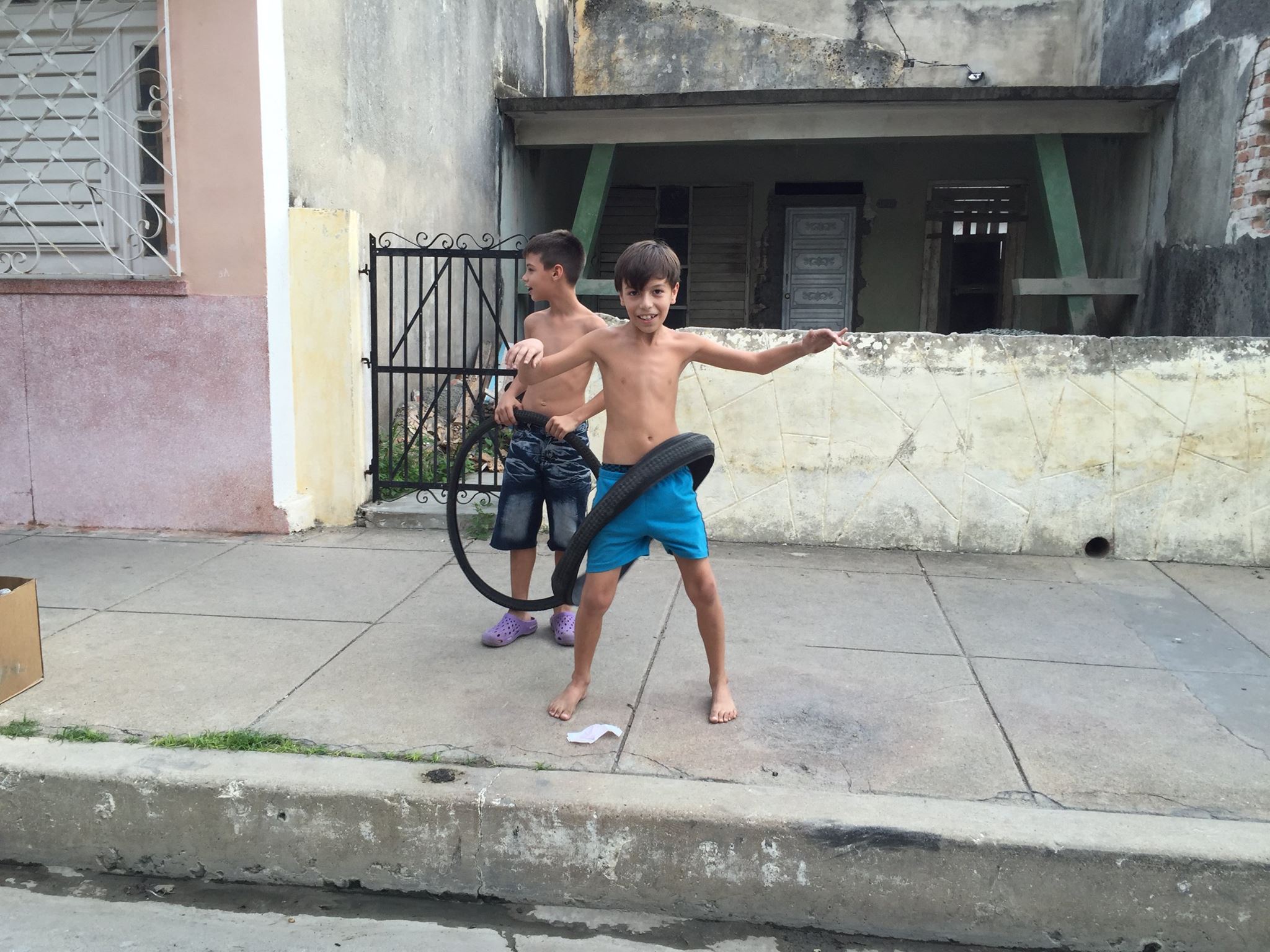   Poverty manifests in so many ways. The happiness of these kids hoola hooping with tires is emblematic of Cuba.  