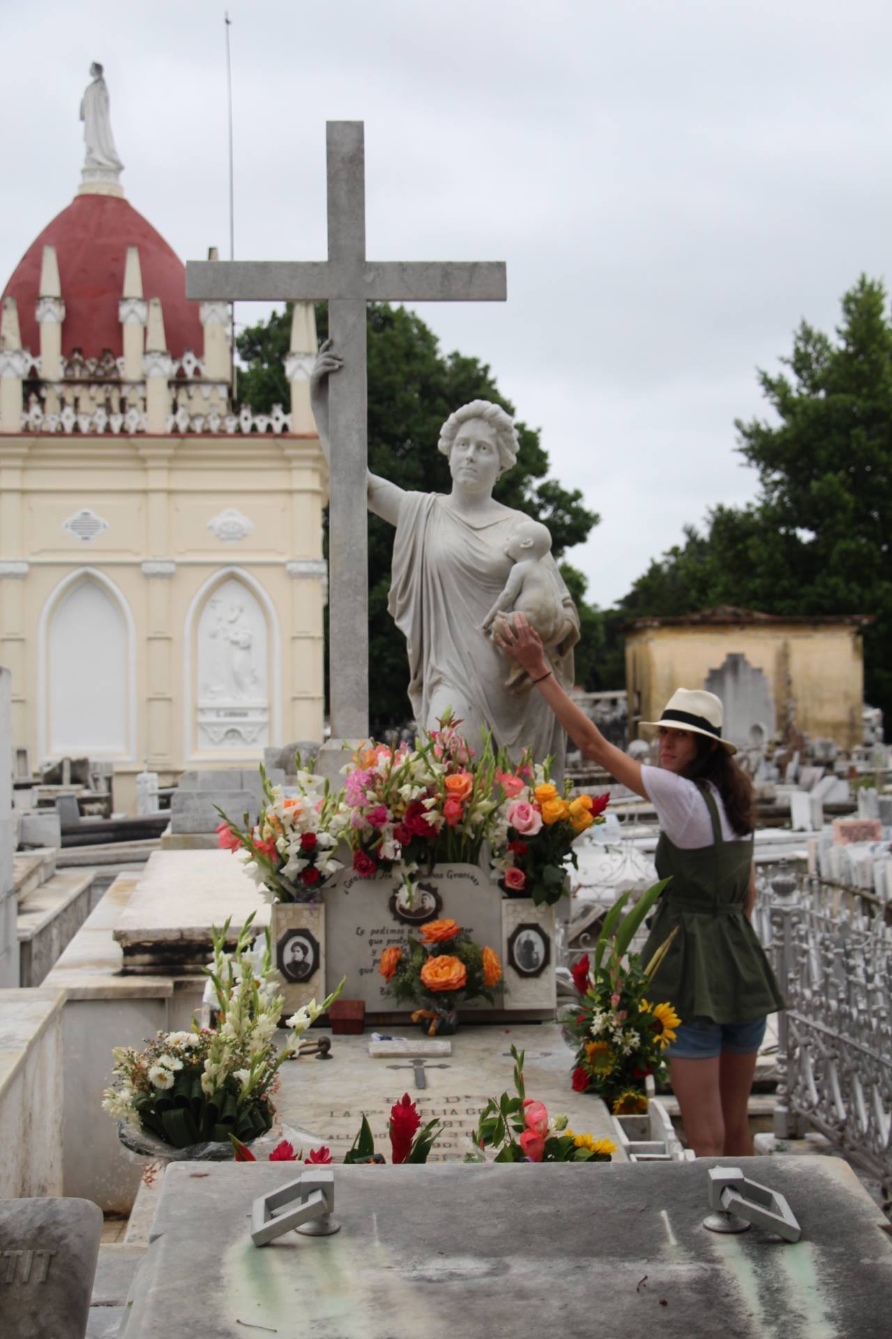   The main cemetary in Havana is very much worth a visit. Here Emily leaves a wish based on a local legend.  