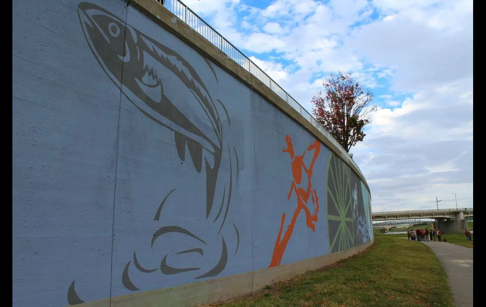 The River Run Floodwall Ribbon Cutting