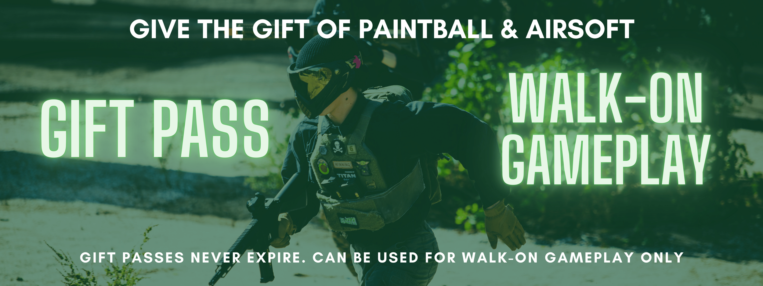 Walk On Gift Pass — Jungle Island Paintball Park