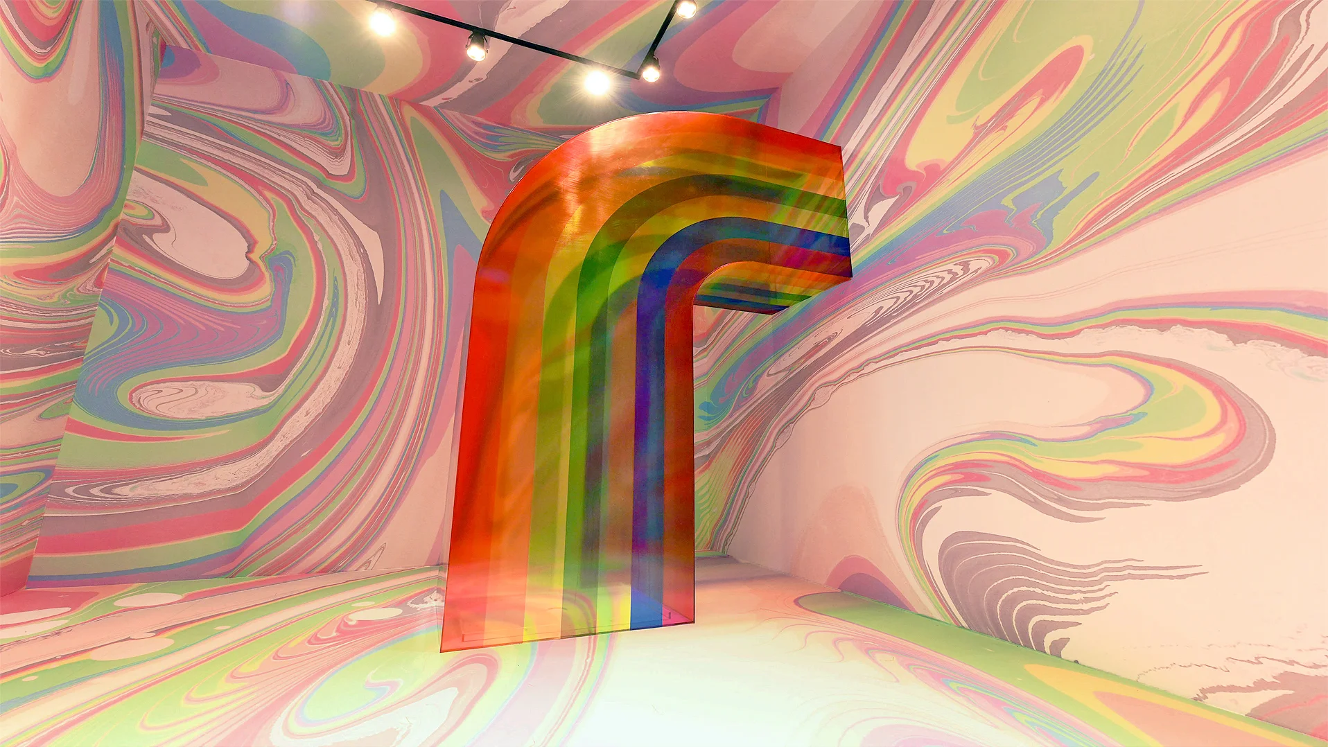 Rainbow Room from 11-Room Installation Series, " Colours In Nature. ” Hong Kong Times Square. Causeway Bay, Hong Kong. 13 ft x 13 ft. (2019)