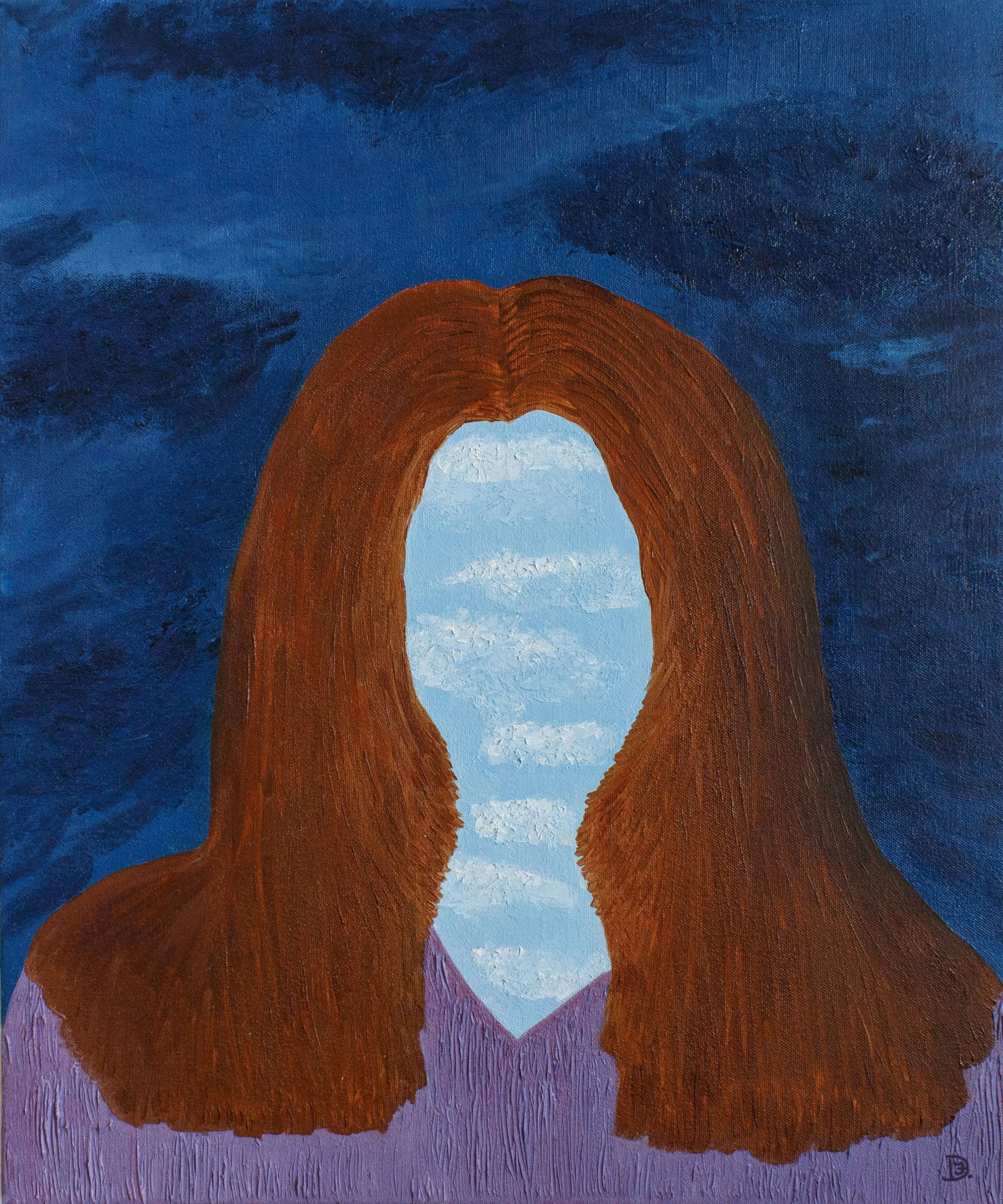 Daydreaming oil painting, featuring beautiful colors, texture, and brushstrokes.