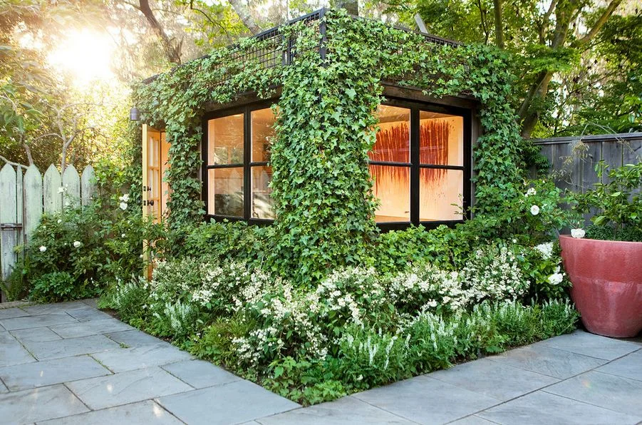 …Facade could also be a green wall. Vines, etc. Why not?