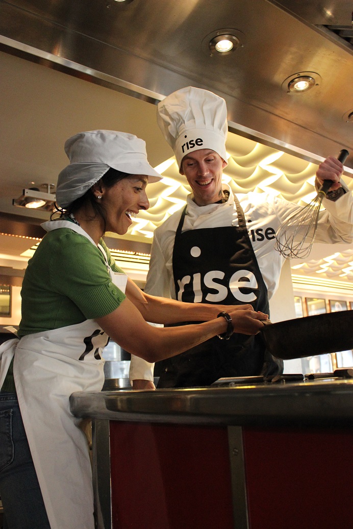 Some of our staff at Rise bakery working hard in the kitchen