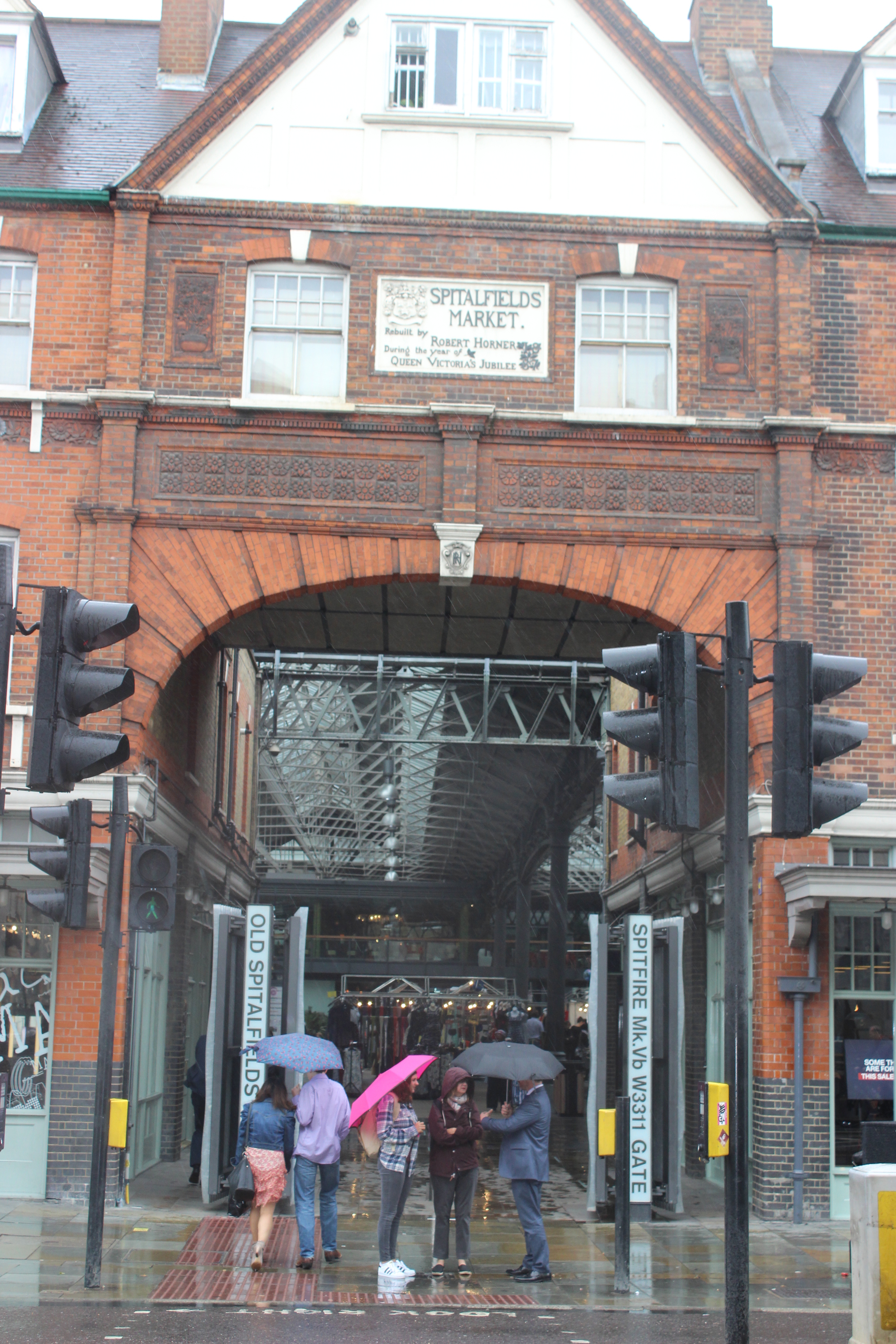 When it rains, Spitalfields market is just a stones throw away, for all your undercover shopping needs!