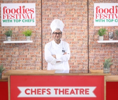 Andrea in his Rise Bakery whites at the recent Foodies Festival...
