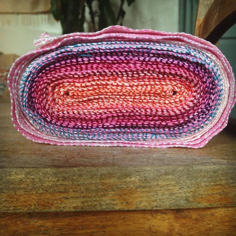 10 yards of hand woven fabric // 4 scarves