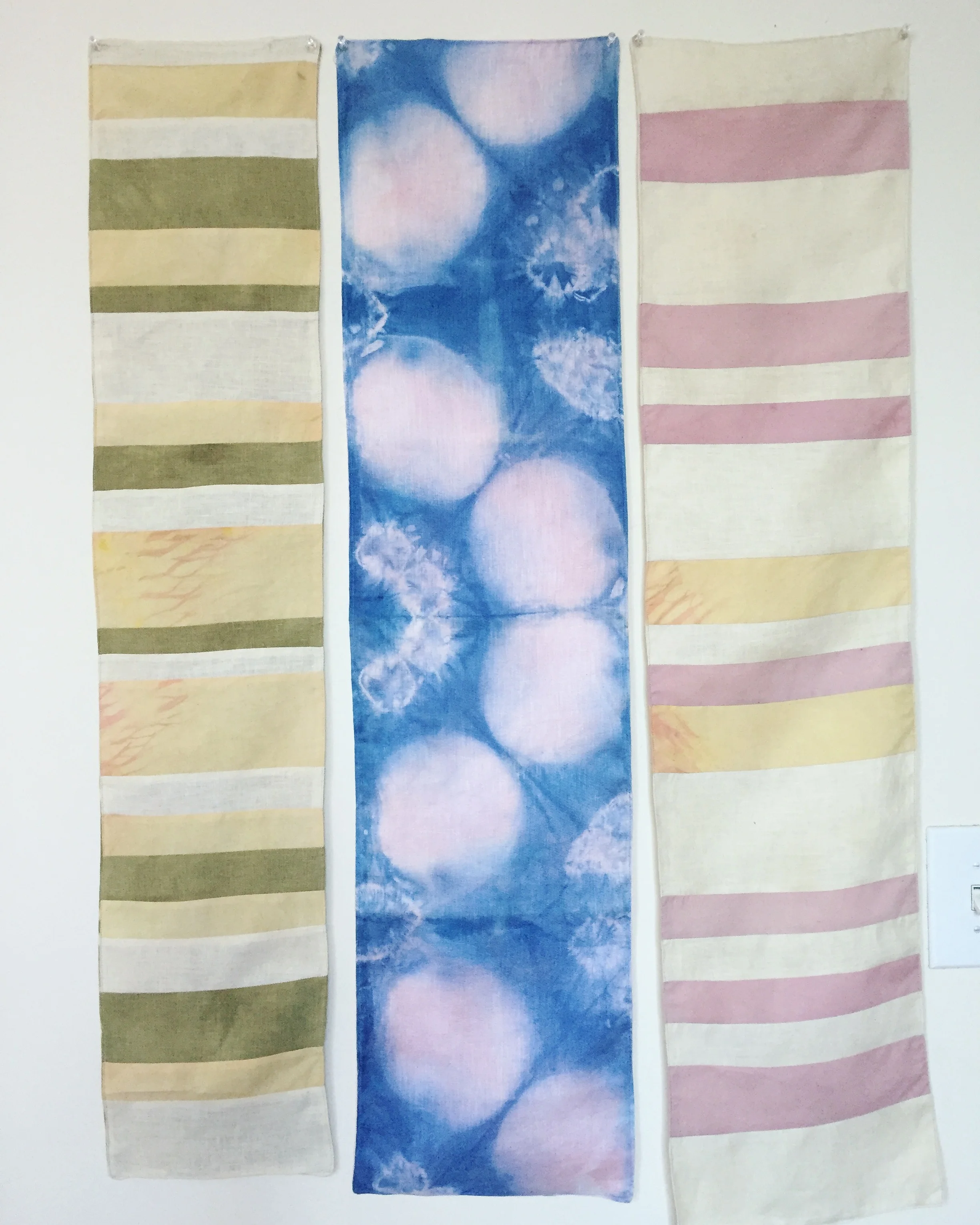 naturally dyed table runners //
