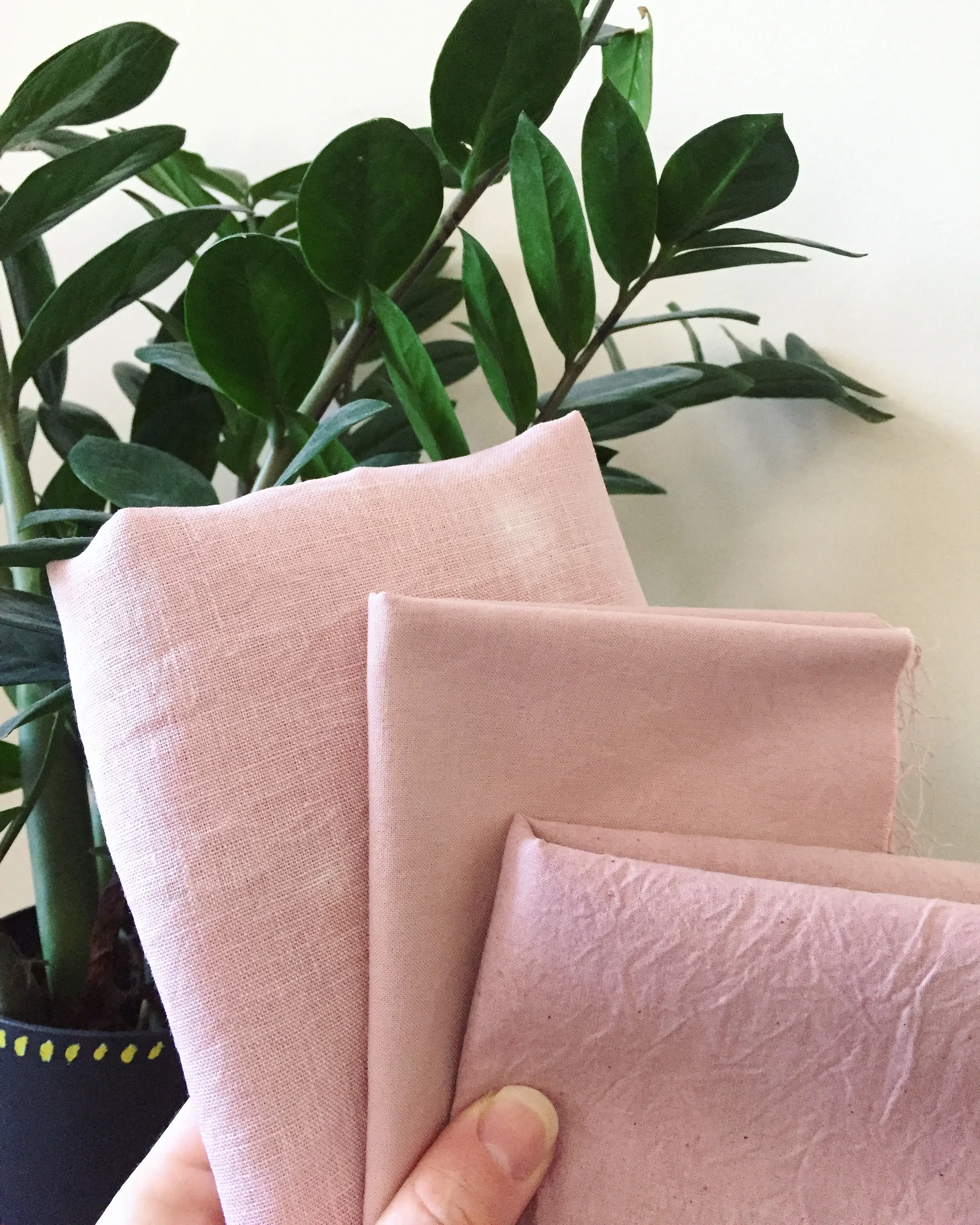 avocado stones + skins // naturally dyed fabric