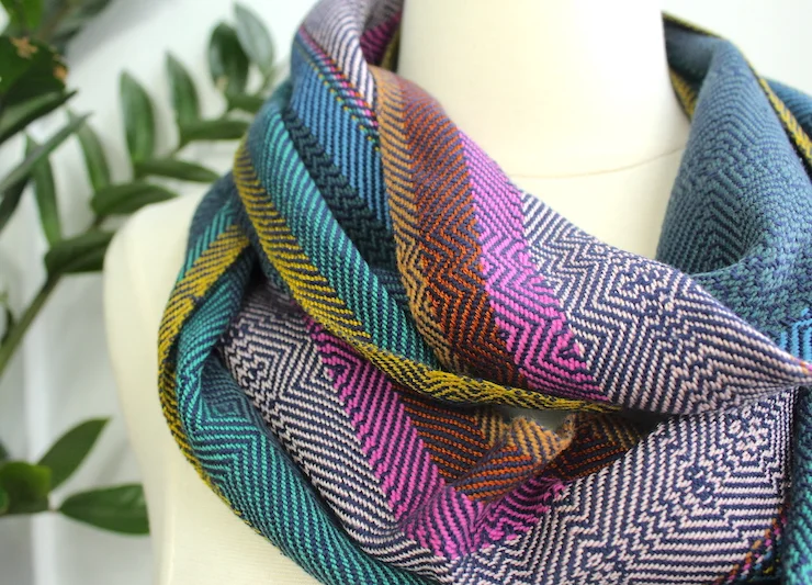 blueberry woven infinity scarf
