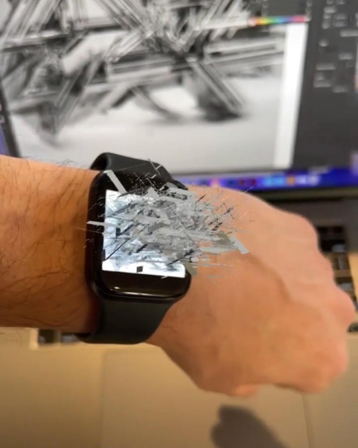 Shattered Apple Watch