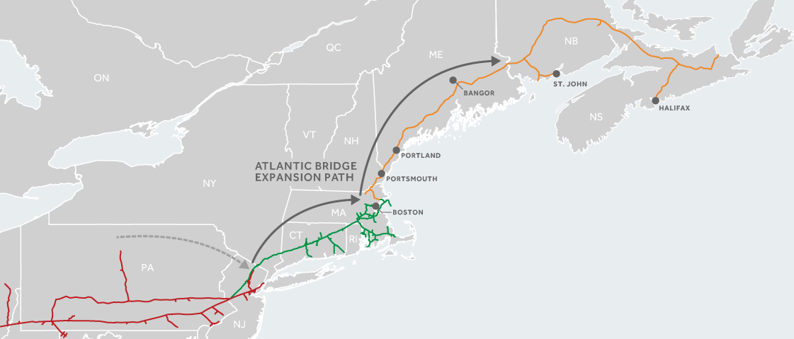 Map of Atlantic Bridge