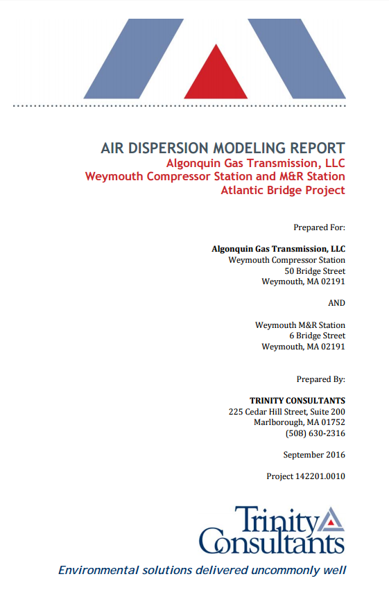 Air Dispersion Modeling Report (Nov. 2016)