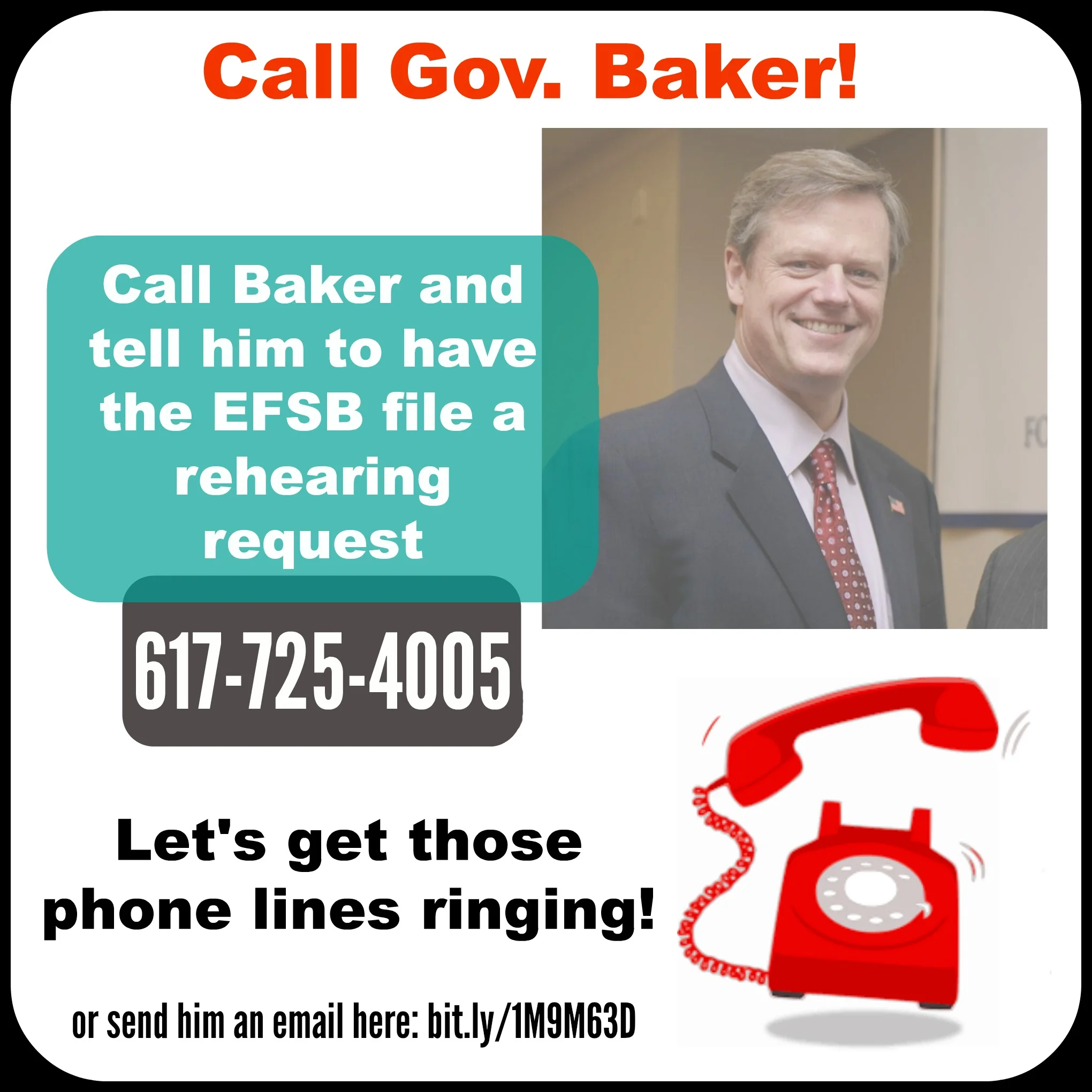 Action Item: Call Gov. Baker to File a Rehearing