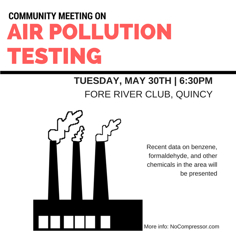 Community Meeting: Data demonstrate violations of MassDEP guidelines for toxic air pollutants