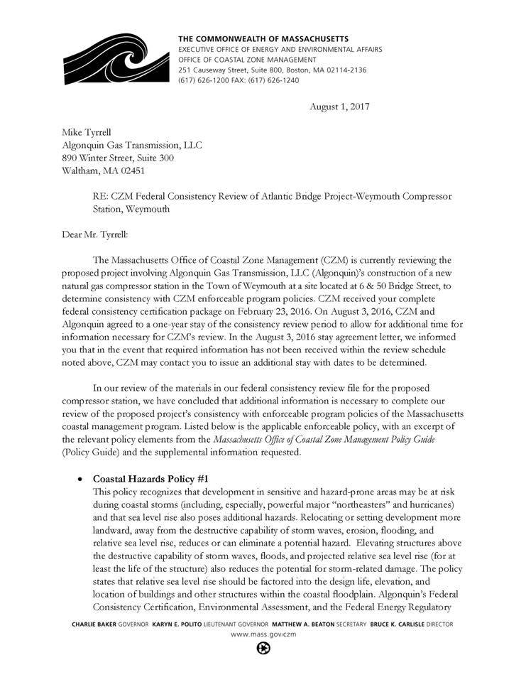 CZM Issues Another 6 Month Stay