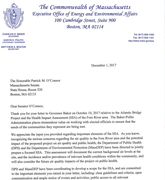 Sec. Beaton's Update on the Health Impact Assessment