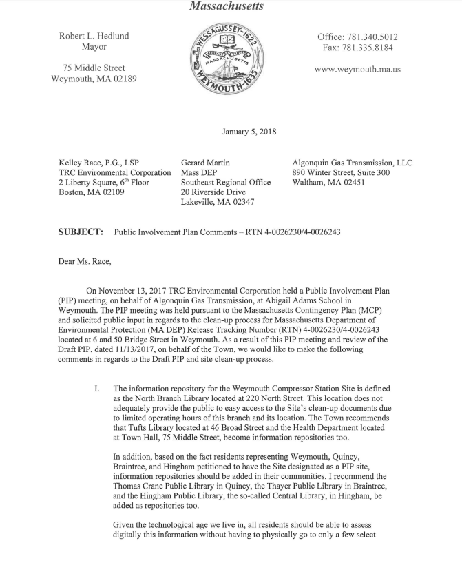 Mayor Hedlund's PIP Comments