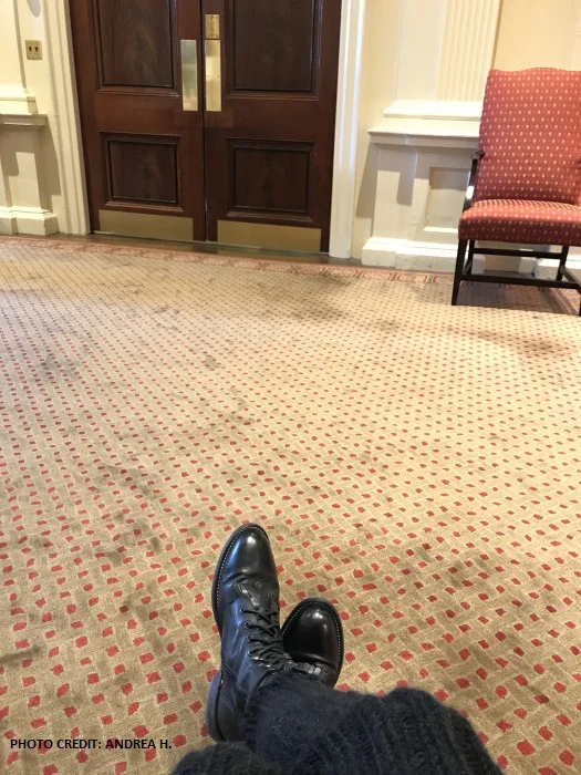 WGBH covers a Weymouth resident's sit-in at the Governor's office