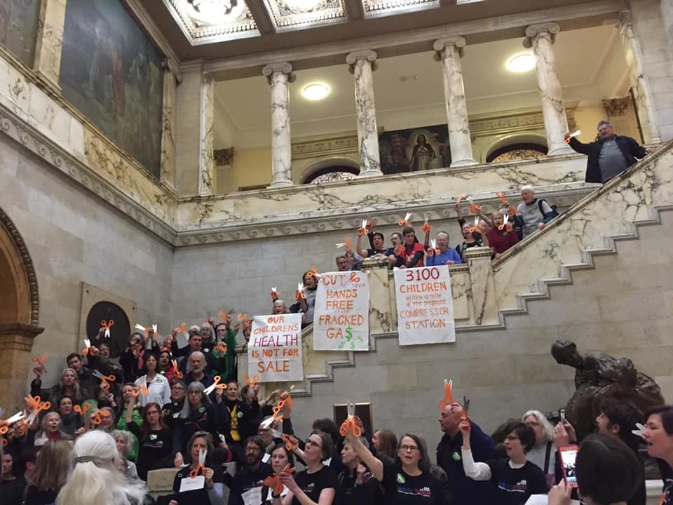 Community members visit the State House, DEP, and DPH