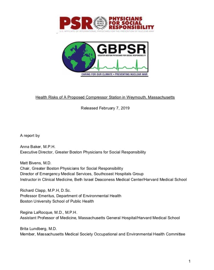 Greater Boston Physicians for Social Responsibility respond to HIA