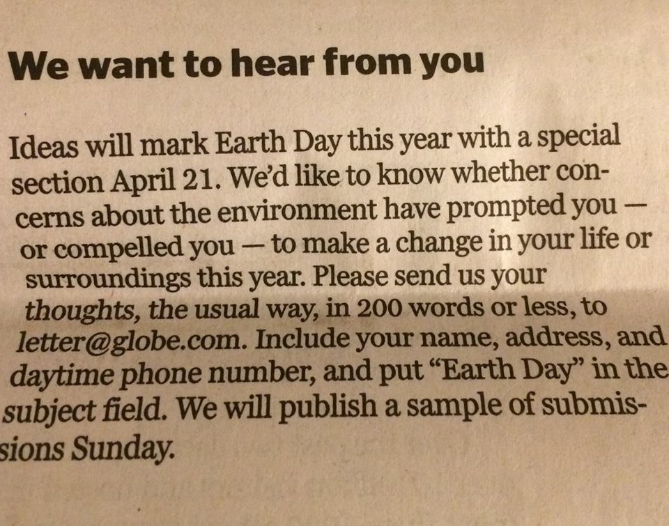 The Boston Globe wants to hear from you!