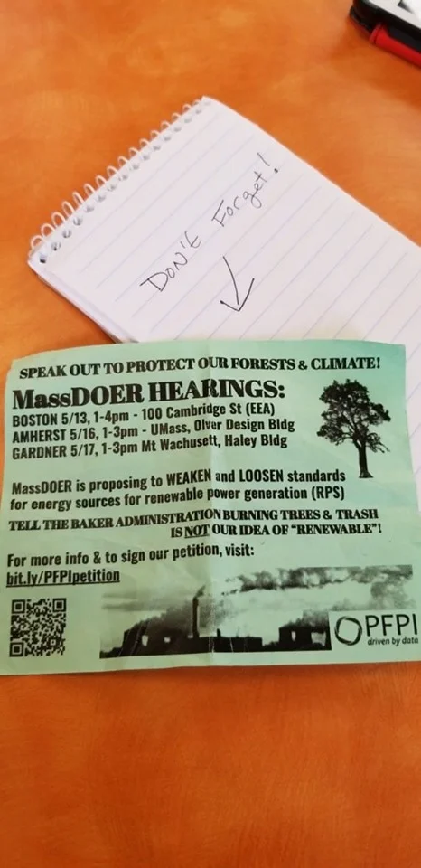 Action Item: Tell Baker to say no to biomass as renewable energy