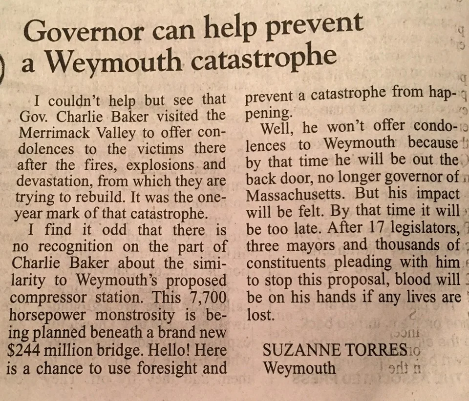 Letter to the Editor puts pressure on Governor