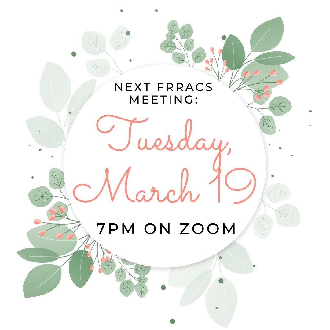 Next FRRACS Meeting: March 19

Join us on Tuesday, March 19 for the next FRRACS meeting. We will be meeting on Zoom at 7pm. A reminder with a registration link will be sent closer to the date.
