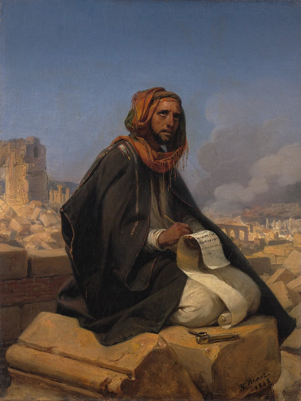 Jeremiah on the ruins of Jerusalem (1844) — Horace Vernet