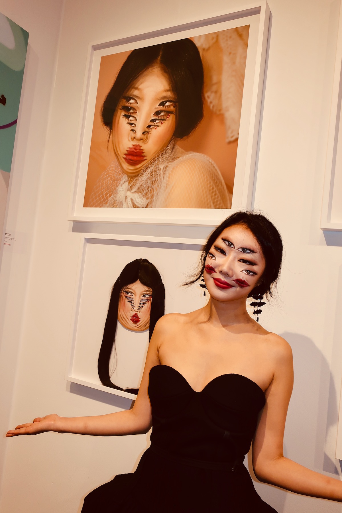 Spotted at Art Palm Springs 2019 with Dain Yoon in front of her paintings at Unknown Gallery