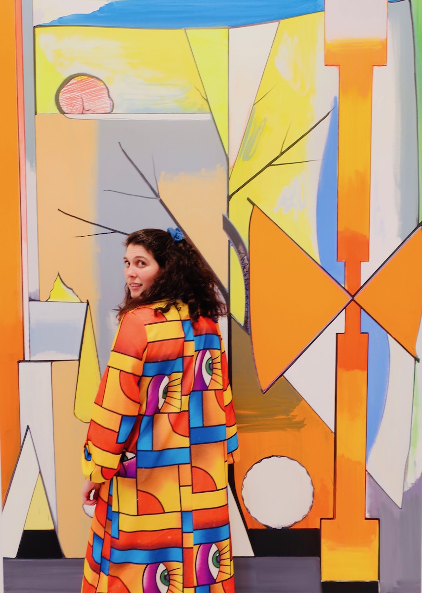 Spotted at Frieze LA 2019 with Ella (Zelda48) in front of Thomas Scheibitz painting at Tanya Bonakdar Gallery