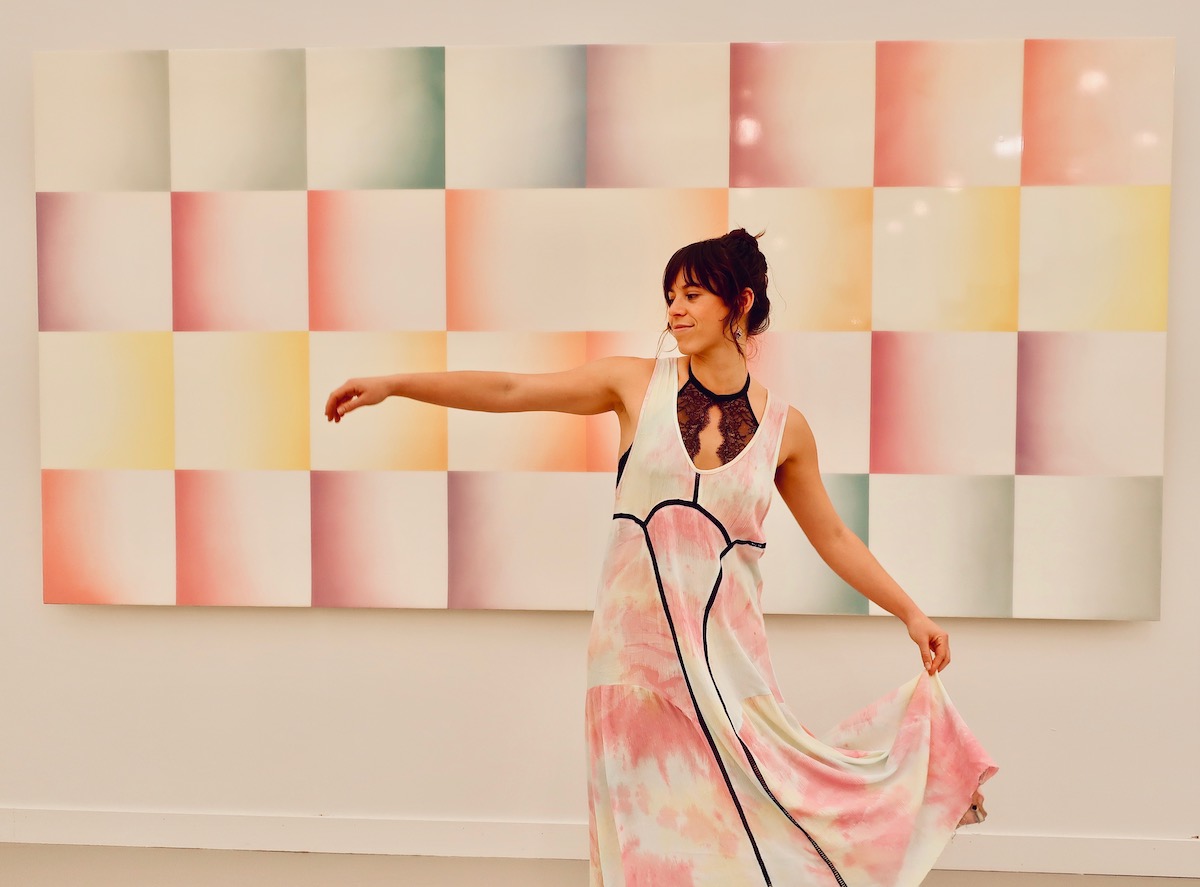 Spotted at Frieze LA with Magan (themakdaddy) in front of Judy Chicago painting at Jeffrey Deitch