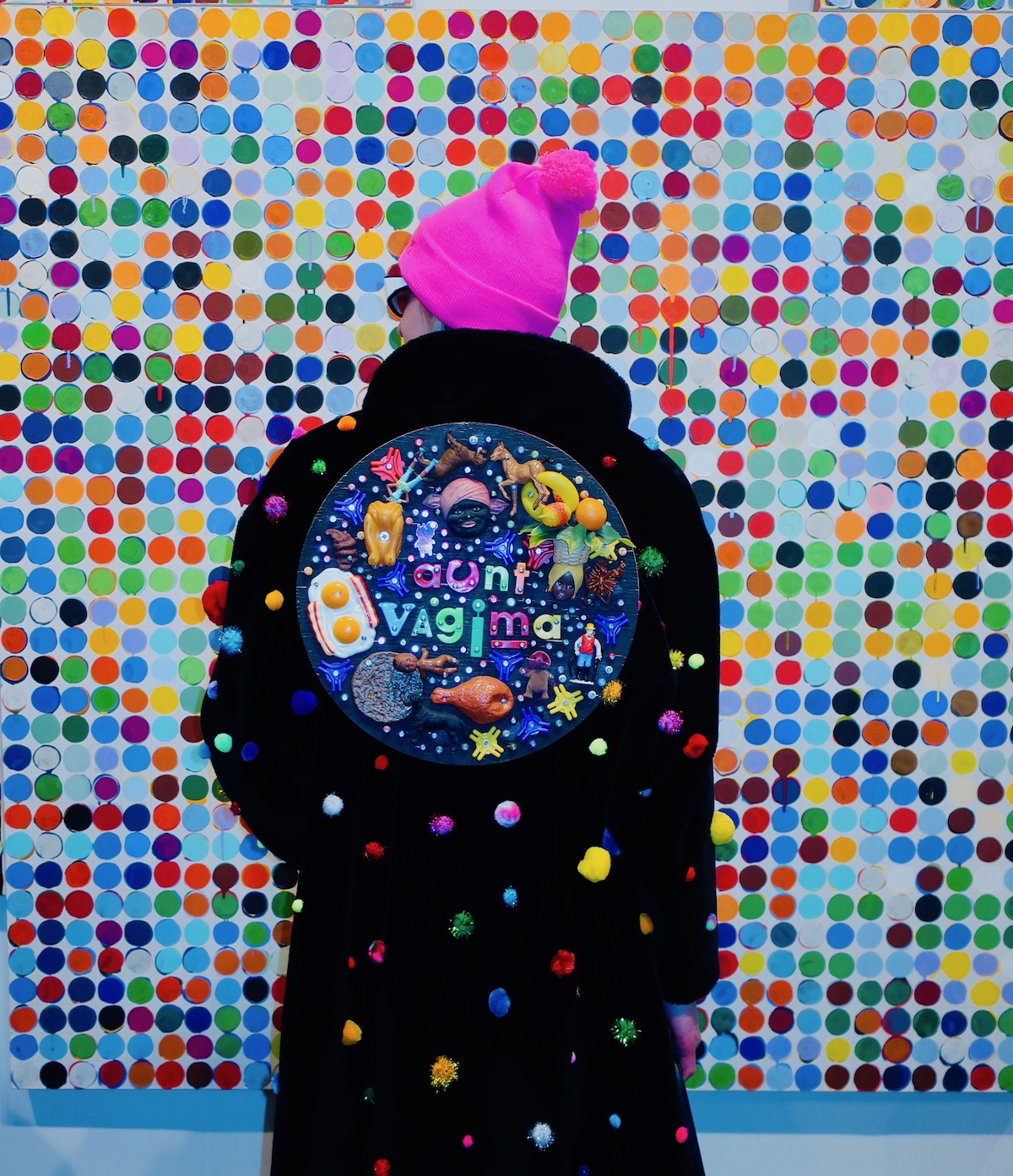 Spotted at The Armory Show 2019 with MegaGlam (megaglamster) Jennifer Losch Barlett painting at Locks Gallery